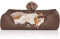 Knuffelwuff Orthopädisches Hundebett Columbia aus Laser-gestepptem Kunstleder XXL 120 x 85cm Braun - Abnehmbarer Bezug - leicht zu reinigen - für große, mittelgroße und kleine Hunde