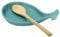 Ceramic Spoon Rest for Kitchen, with Wooden Spoon, 4.8W X 7.8L