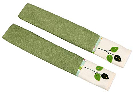 NOPNOG 1 Pair Fridge Door Handles Cover Oven Door Handles Non-Slip Cotton 27×5cm (Dark Green)