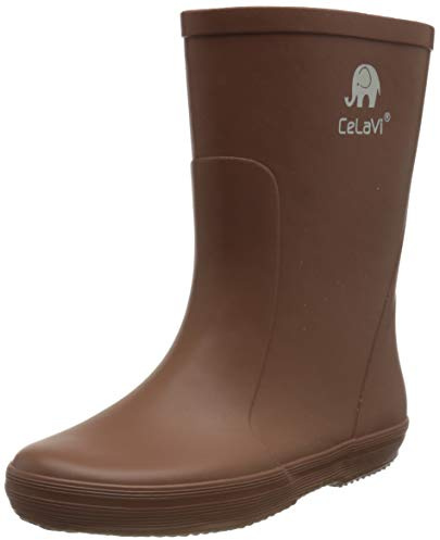 CELAVI Basic Wellies-solid Gummistiefel, Brown, 29 EU