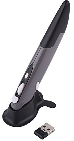 Cuifati Wireless Mouse 2.4GHz Wireless Optical Pen Air Mouse Long 3 Year Battery Life for Computers Laptop Gray(gray)