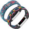 Verstellbare, elastische Nylonbänder, kompatibel mit Fitbit Alta und Alta HR Fitness-Tracker, 2 Stück, geflochtenes, Uhrenarmband, Sport-Ersatzband für Damen und Herren (bunter Digital/Smaragdpfeil)