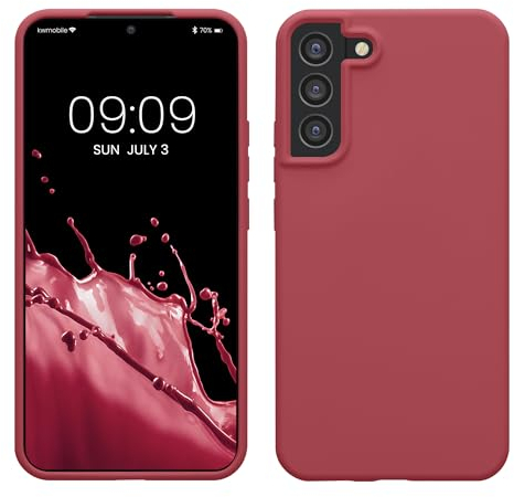 kwmobile Housse Compatible avec Samsung Galaxy S22 Plus Coque - Housse de téléphone Protection Souple en TPU Silicone - Rose foncé