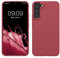 kwmobile Cover per Samsung Galaxy S22 Plus Custodia - Back Case per Smartphone in Silicone TPU - Protezione Gommata - rosa scuro