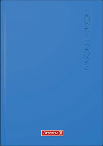 Brunnen Schülerkalender „Plain Blue“ 2022/2023 A5 1 Seite = 1 Tag: 1 Seite = 1 Tag, Sa. + So. auf einer Seite, 1072020113