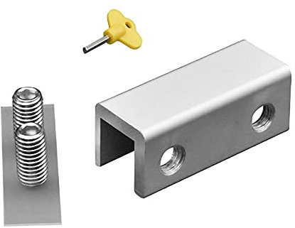 Jadeshay Fensterschloss – Doppelschnallensicherheit, Diebstahlsicherung, Fensterschiebetüren aus Aluminiumlegierung, Drosseltür