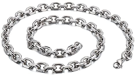Mesnt 50CM Kette Ohne Anhänger Edelstahl Ketten Für Herren Edelstahl Erbskette aus Edelstahl 3mm Silber