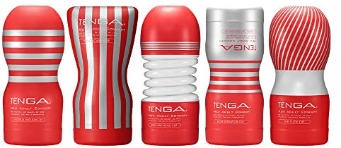 TENGA CUP STANDARD SERIES Masturbator Bundle - alle 5 Modelle Red