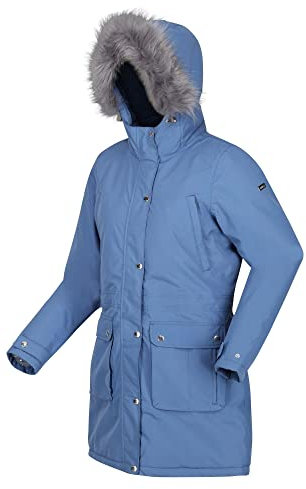 Regatta Damen Voltera Parka, isoliert wasserdichte Jacke, Slate Blue, 42