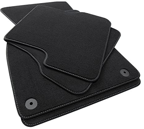 tuning-art 5J-220 Luxus Fußmatten passend für Skoda Superb 3 III 2015-2023, Naht:Silber