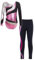 JanJean Kinder Mädchen Gymnastikanzug Langarm Turnanzug Ballettanzug mit Leggings Sport Hose Strass Tanzbody Gllitzer Turnbody Trainingsanzug Rosa 134-140