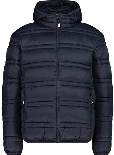 CMP - Herrenjacke mit Kapuze und Druckknöpfen, Schwarz Blau, 54