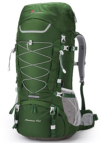 Mountaintop 75L Trekkingrucksack Herren Wanderrucksack Damen Reiserucksack Großer Rucksack mit Regenschutz für Outdoor Reisen Camping Trekking