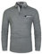 KUNJLELP Herren Poloshirt Basic Langarm aus Reiner Baumwolle Casual Polohemd Slim Fit Kontrastfarbe Golf T-Shirt,Grau 02,XL