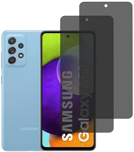 KELOLIN [2 Stück für Samsung Galaxy A52/A52 5G/A52S 5G Privatbildschirm für Panzerglas, 9H Härte, Anti-Spy, Anti-Kratzen, Sichtschutz Schutzfolie Kompatibel mit Samsung Galaxy A52 5G
