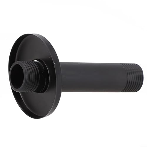 Duschverlängerung Halterung, 10-30cm Deckenhalterung Duschkopf Verlängerung Duschhalterung mit Flansch für Duschsystem Schwarz (10cm)