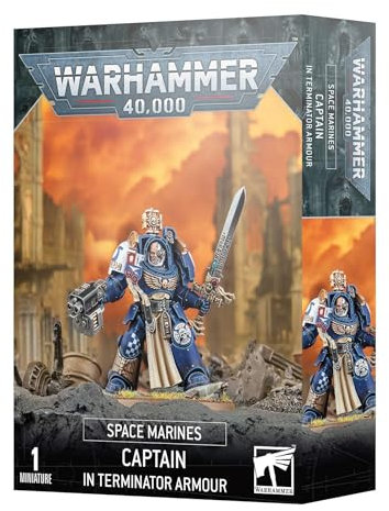 Games Workshop - Warhammer 40.000 - Space Marines: Kapitän in Terminator-Rüstung, Schwarz