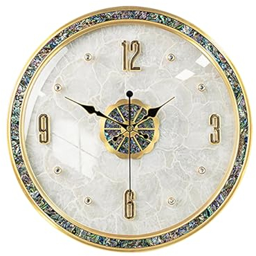 Ergocar Natürliche Muscheln Wanduhr, Kreative Stille Und Zickfreie Wanduhr, Geeignet Für Die Dekoration Von Wohnzimmern, Eingangshallen, Schlafzimmern Und Konferenzräumen