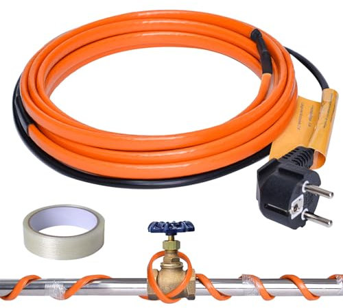 heninhill Cavo Scaldante Antigelo 4M Cavo Scaldante Autoregolante per Proteggere Tubazioni dell'Acqua, Piante, Grondaie