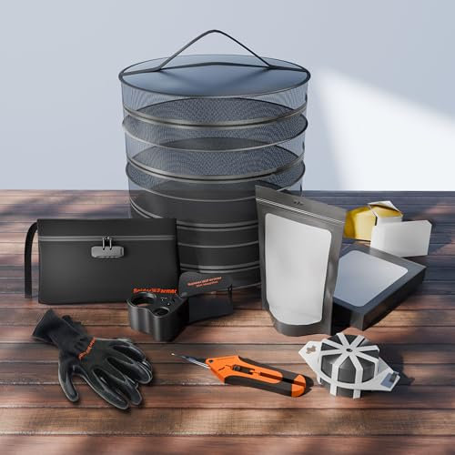 SF Spider Farmer Asequible Kit de Herramientas para Cultivo de Plantas 9 en 1, diseñado específicamente para Cultivo, poda, Secado y Almacenamiento