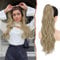 Sofeiyan Pferdeschwanz Haarteil mit Kordelzug, 56 cm Lang Gewellt Zopf Pferdeschwanz Haarverlängerung Synthetik Kordelzug Pferdeschwanz Verlängerung für Frauen, Aschblond Gemischtes Bleichblond