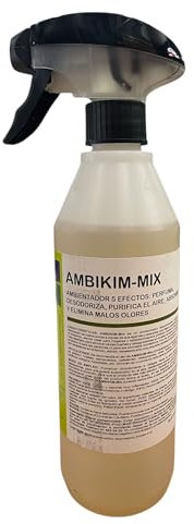 Ambientador Desodorizante AMBIKIM-MIX – Purificador de Aire, 500 ml, Elimina Malos Olores en Hogares y Locales Públicos, No Tóxico, Aroma Fresco y Persistente (ELIMINA MALOS OLORES)