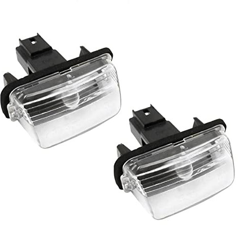 (Lot de 2) Éclairage Lumière de Plaque d'Immatriculation avec Ampoule compatible avec BERLINGO C3 C4 C5 DS4 SAXO XSARA 206 207 306 307 308 406 4027 5008 PARTNER - 6340A3 6340.A3