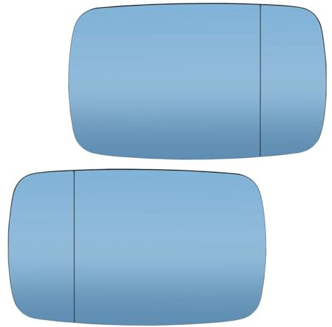 Car Mirror For BMW 3 5 Series E39 E46 320i 330i 325 525i 1997-2005 Door Side Wing Mirror Glass Blue Rear View Rearview Stick On With Glue Side Wing Mirror(Left and Right)