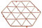 Copper-Plated Geometric Trivet – Rose Gold Hot Pan and Pot Stand – Stylish Heat-Resistant Kitchen Accessory for Countertops and Dining Tables – Protects Surfaces, Non-Slip Design