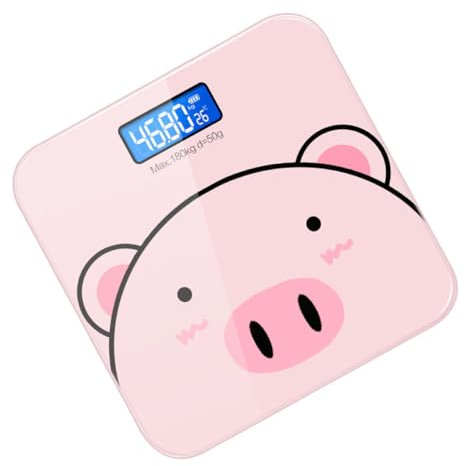 KOMBIUDA Elektronische Körperwaage Usb Aufladung Cartoon Design Präzise Hauswaage Mit Automatischer Induktion Und Abschaltung Für Zuhause
