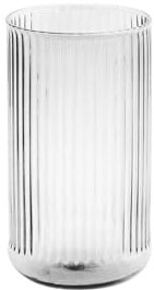 H&H, Set 6 Bicchieri, collezione Venus, in vetro, rigato, trasparente, lavabili in lavastoviglie, 47 cl