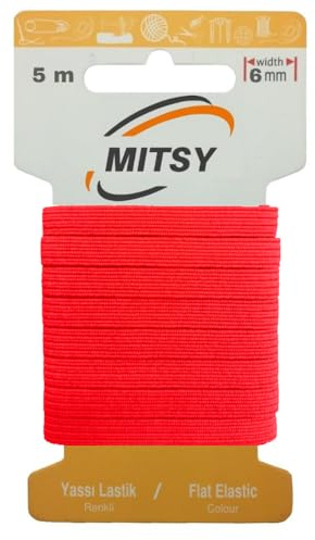 MITSY Reißfeste Gummiband Flachgummi zum Nähen Breit 6 mm 5 m Neonpink | Gummibänder, Elastisch & Reißfest, Gummilitze für Handarbeit, Hosengummi, Basteln & DIY, Langlebig & Formstabil