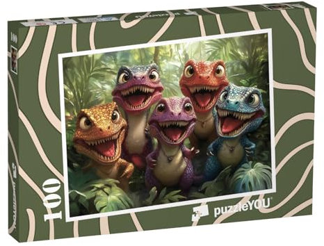puzzleYOU: Puzzle 100 Teile „Der Dino Urzeit Chor“ – aus der Puzzle-Kollektion Kinderpuzzle