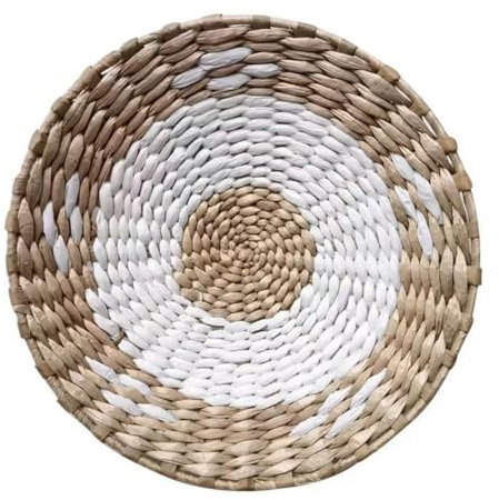 AQCQDQ Wanddeko Wohnzimmer, Boho Wandkorb Dekor, Rustikale Hängende Handgemachte Runde Gewebte Wanddekoration für Wandkunst Schlafzimmer (20 cm,B15)