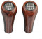 Manillefu 56 Gang Schaltknauf mit Holzmaserung Leder für BMW E30 E36 E46 E39 E34 Z3 E53 Modelle (6 Gänge)