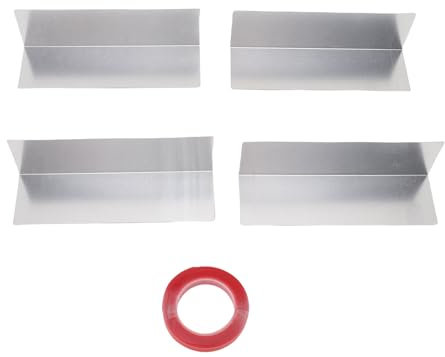 Aramox Guarni di Tenuta per Porta del Garage in Alluminio 4 Pacchetto 5,91 X 1,77 Pollici con Nastro a Doppia Faccia, Resistente Alle Intemperie con Uso Esterno in Alluminio, Esterno