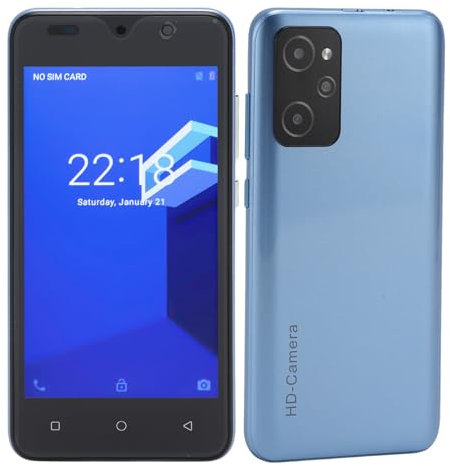 Cuifati Smartphone de 5 Pouces avec Résolution 1440 X 3040, RAM 4 Go RAM 32 Go, Reconnaissance Faciale, Appareil Photo 8MP, pour 12 avec écran HD, Processeur MT6580M (Blue)