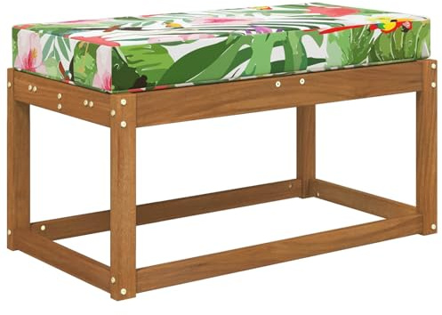 vidaXL Sitzkissen für Outdoor Bunt 80 x 40 x 8 cm 100% Polyester, Outdoor Kissen, modernes, reißfestes Design, stylisches Sitzkissen, Polyester Deko, weiches Zipper-Kissen