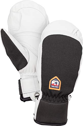 Hestra Ski Gloves: Army Leather Patrol Winter Cold Weather Mens Mitten, Black, 9