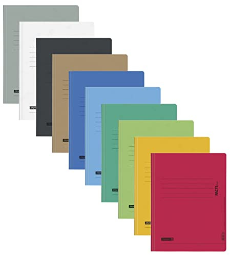 Brunnen Schnellhefter, aus Pappe, 13 Farben, extra stark, 375 g/m², 10er Pack, Farb Mix, 1