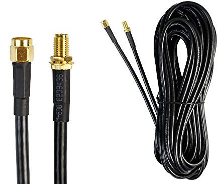 Vetrineinrete® Cavo prolunga per antenna wifi router modem rp-sma wireless maschio femmina 3 5 e 10 metri (10 mt) D39