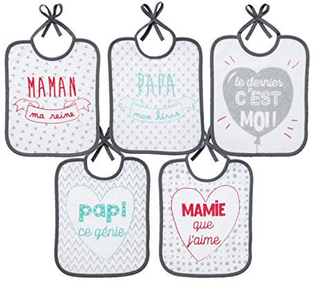 babyCalin Set de 5 Baberos