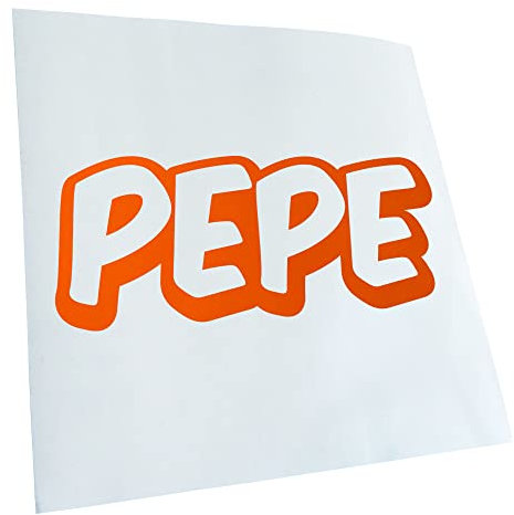 Kiwistar - Autoaufkleber - Orange - 20x8cm - Pepe Vorname Jungen Sticker - Heckscheibe Auto Aufkleber wetterfest für Kfz LKW Mofa Truck - Sticker außen selbstklebend Tuning Zubehör für Fenster