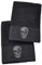 DONE Gästehandtuch Doppelpack Black-Line Stone - 5 Motive mit Strass-Steinen in schwarz oder Silber - Exklusives Frottee Set 100% Baumwolle, Farbe:Black 4203, Größe:Skull_B05