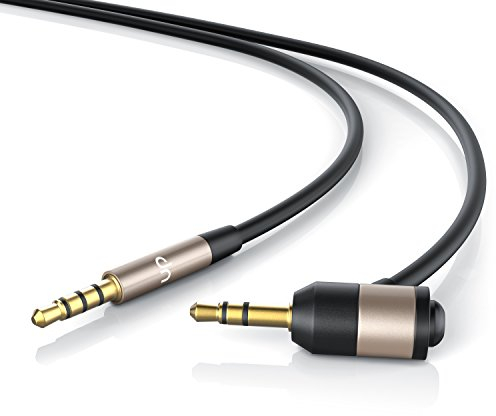1m Klinkenkabel mit Mikrofon für Freisprechfunktion und Multifunktionstaste - AUX Verbindungskabel - Hands Free MIC AUX Cable - Klinke Kabel