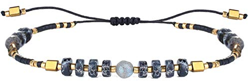 KELITCH Seed Perlen Freundschaft Armbänder Dünne Seil Armbänder Frauen Handgemachten Schmuck (Schwarz A)