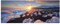 Bilderwelten Glasbild - Eisbrocken am Strand Island Wandbild Glas Panorama, 40x100 cm