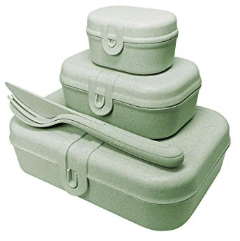 Koziol Pascal Ready Organic Lunchbox-Set + Besteck-Set
