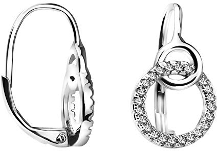 SOFIA MILANI - Damen Ohrringe 925 Silber - mit Zirkonia Steinen - Kreis Creolen - 20806