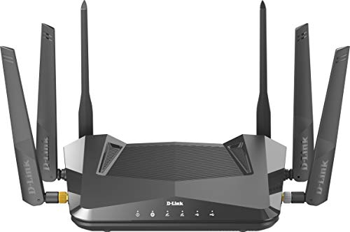 D-Link DIR-X5460 EXO AX5400 Wi-Fi 6 Router with Gigabit Ethernet Ports, MU-MIMO, Band Steering, 1024 QAM, OFDMA, WPA3, Firewall, Parental Controls and Speedtest. Works with Alexa/Google Assistant.